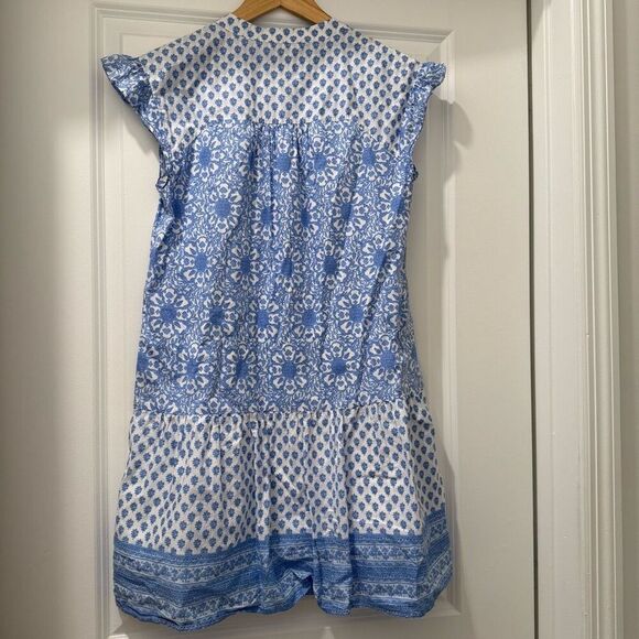 Vineyard Vines Tunic Dress Size XXS Blue Otomi with Pink Tassel - Picture 5 of 5